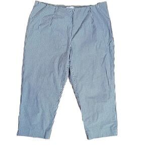 Coldwater Creek Gingham Black White Check Cropped Capri Pants Women Size 18